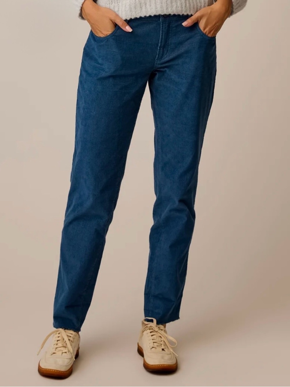 Women’s Title Nine Carve Design  Carson Cord Dogtown Pants Size 2 Vintage Blue